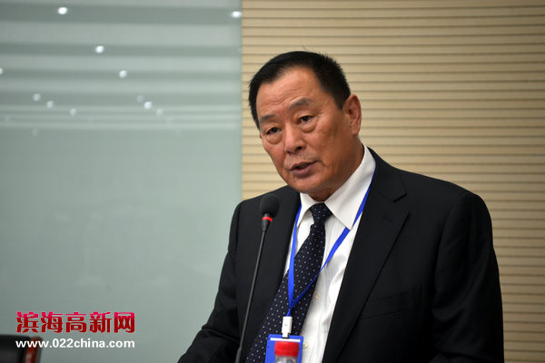 无限通用航空快运（天津）有限公司总经理、首任天津宁夏商会会长高树荣讲话。