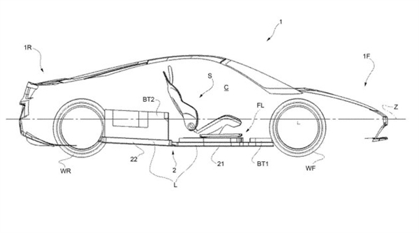 乘员“夹在”两电池组之间 法拉利纯电动跑车专利曝光！