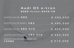 奥迪首款纯电车型Q5 e-tron正式预售 起售价比奔驰EQC要便宜10万元