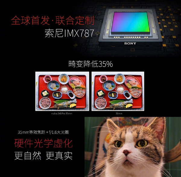 努比亚Z40 Pro全球首发索尼定制IMX787+35mm镜头：号称大师级影像！