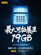 realme真我V25搭载12GB大内存 运存最高可拓展至19GB