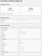 3月17日摩托罗拉 Edge 30现身Geekbench 多核获得2353分