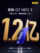 3月30日realme真我GT Neo 3正式开售 支持4D游戏震感及屏下指纹