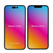 4月18日iPhone 14 Pro对比iPhone 13 Pro效果图曝光 挖孔相比小刘海并没有太大优势