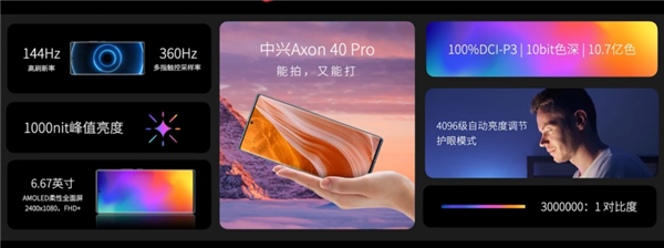 中兴首款一亿像素手机！中兴Axon 40 Pro发布：神U骁龙870加持