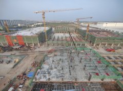 联想天津产业园区建筑主体结构承台基础施工完成70% 东区主体结构施工完成6