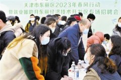 东丽区2023年春风行动暨就业援助月东丽经开区首场招聘会举行，本次招聘会以